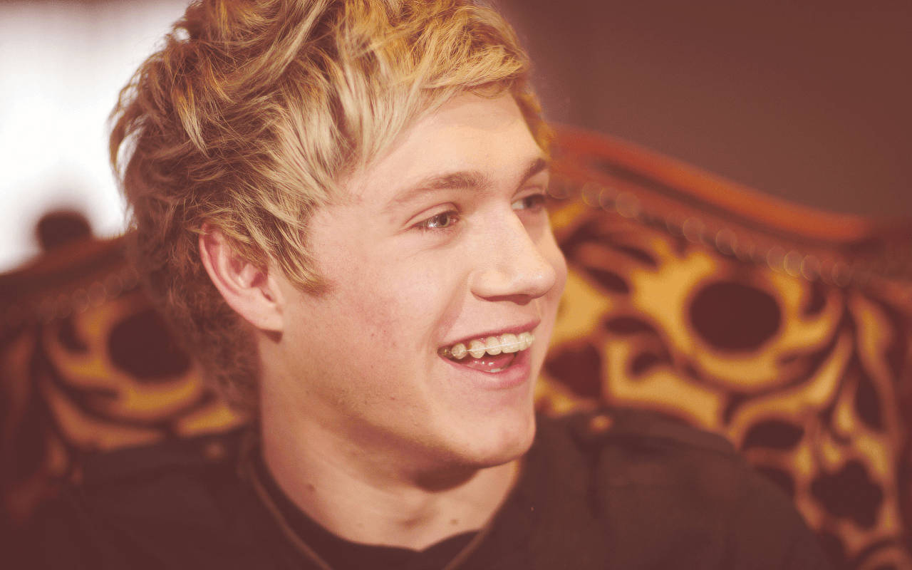 Niall Horan Smile Sofa Sit Background