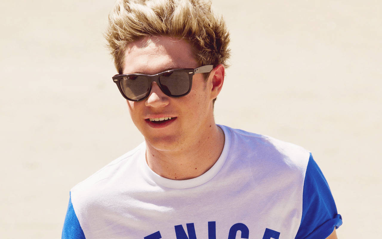 Niall Horan White Shirt Sunglasses Background