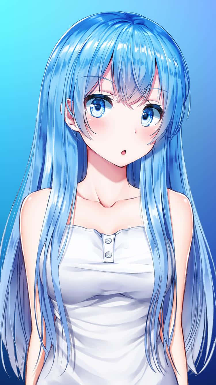 Nice Anime Blue Curious Eyes Background