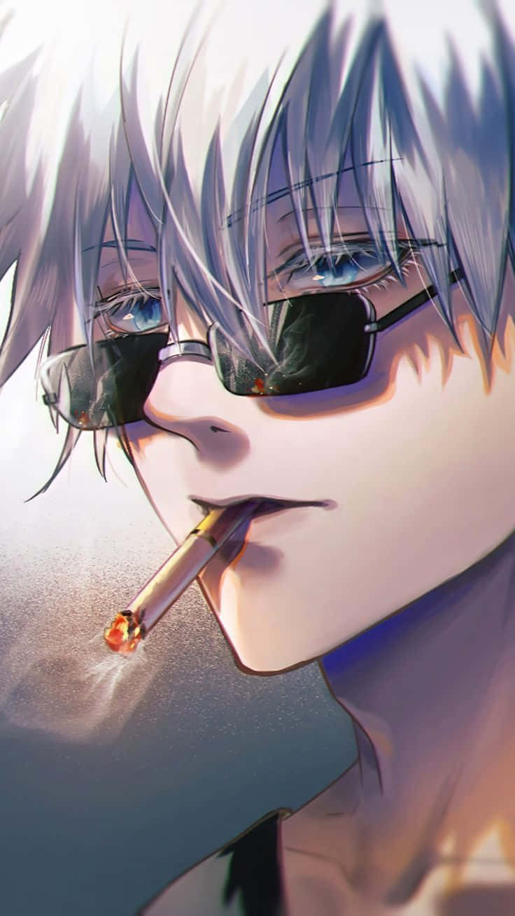 Nice Anime Smoking Gojo Satoru Background