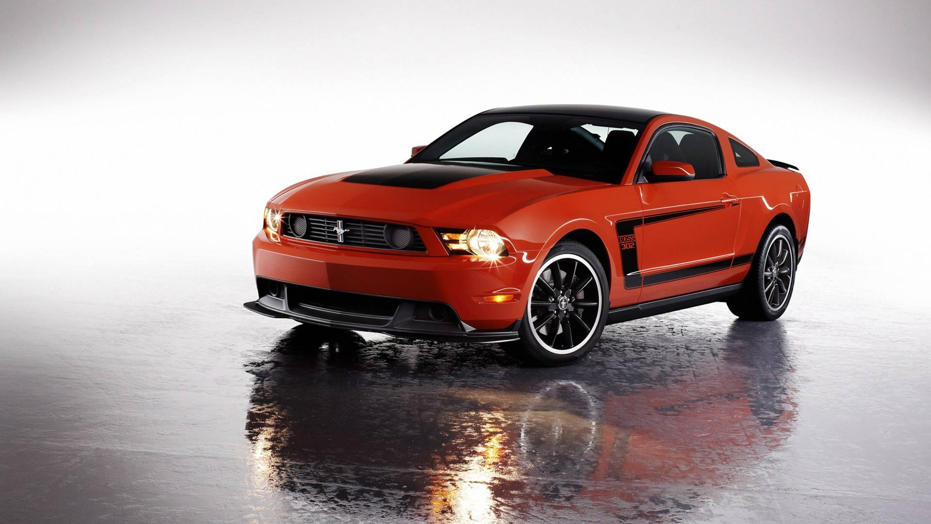 Nice Car Orange Mustang Background
