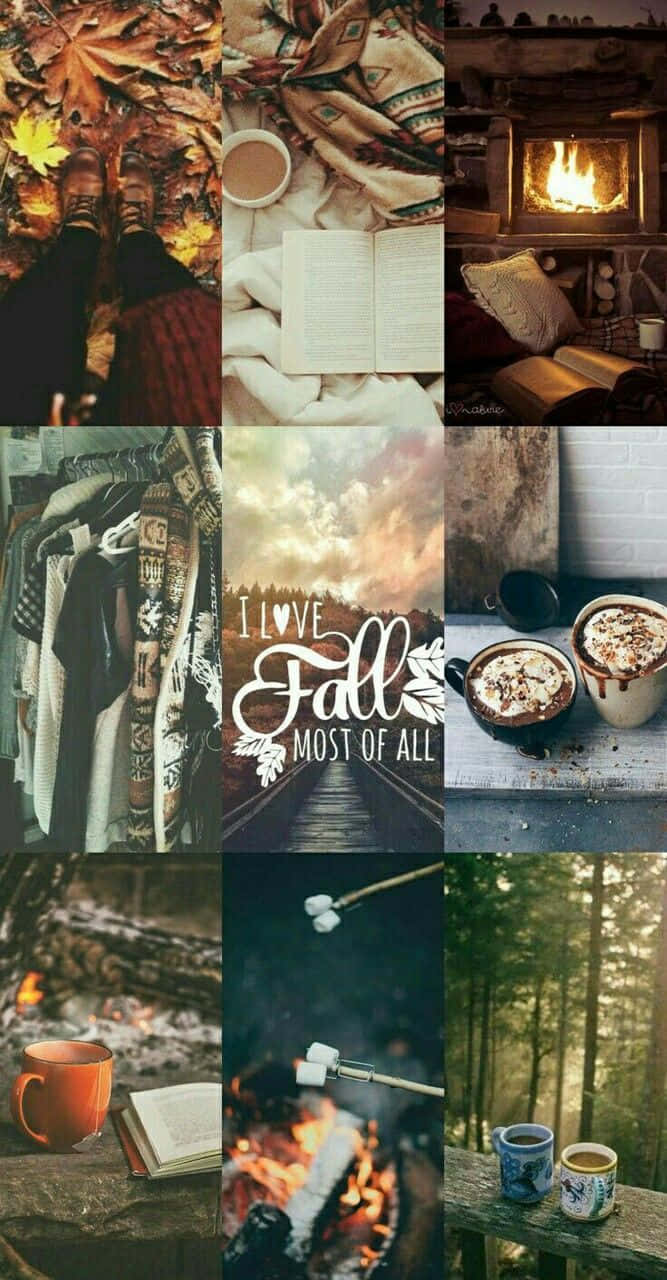 Nice Fall Collage Desktop Lock Screen