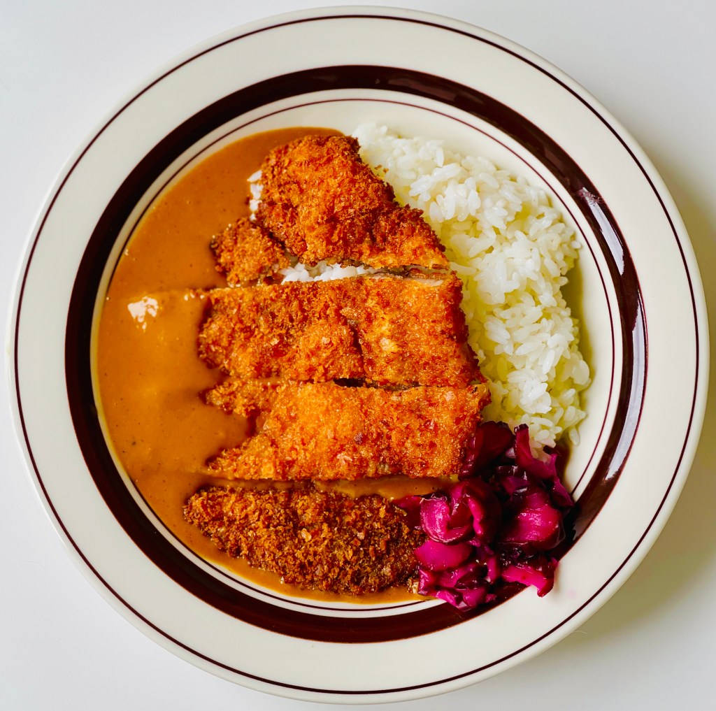 Nice Plating Of Tonkatsu Cutlet Background