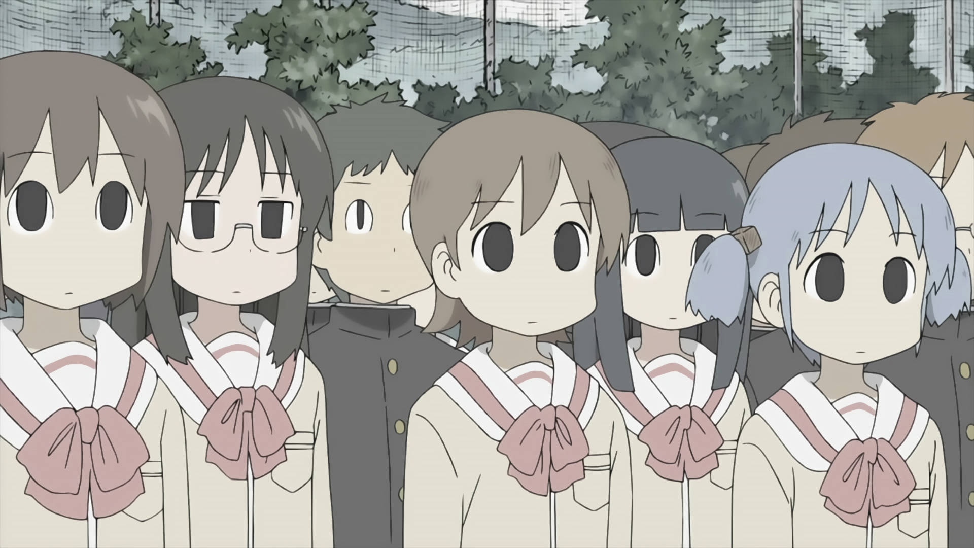Nichijou Students With Dull Colors