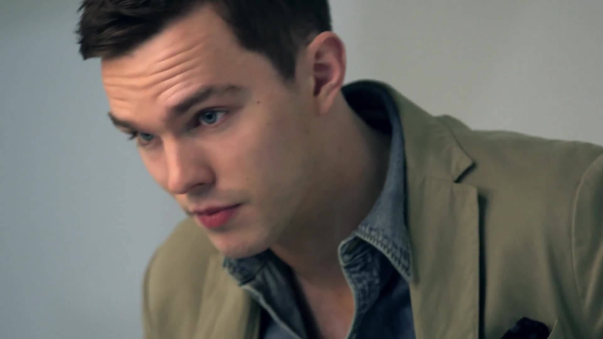 Nicholas Hoult Staring Upward Background