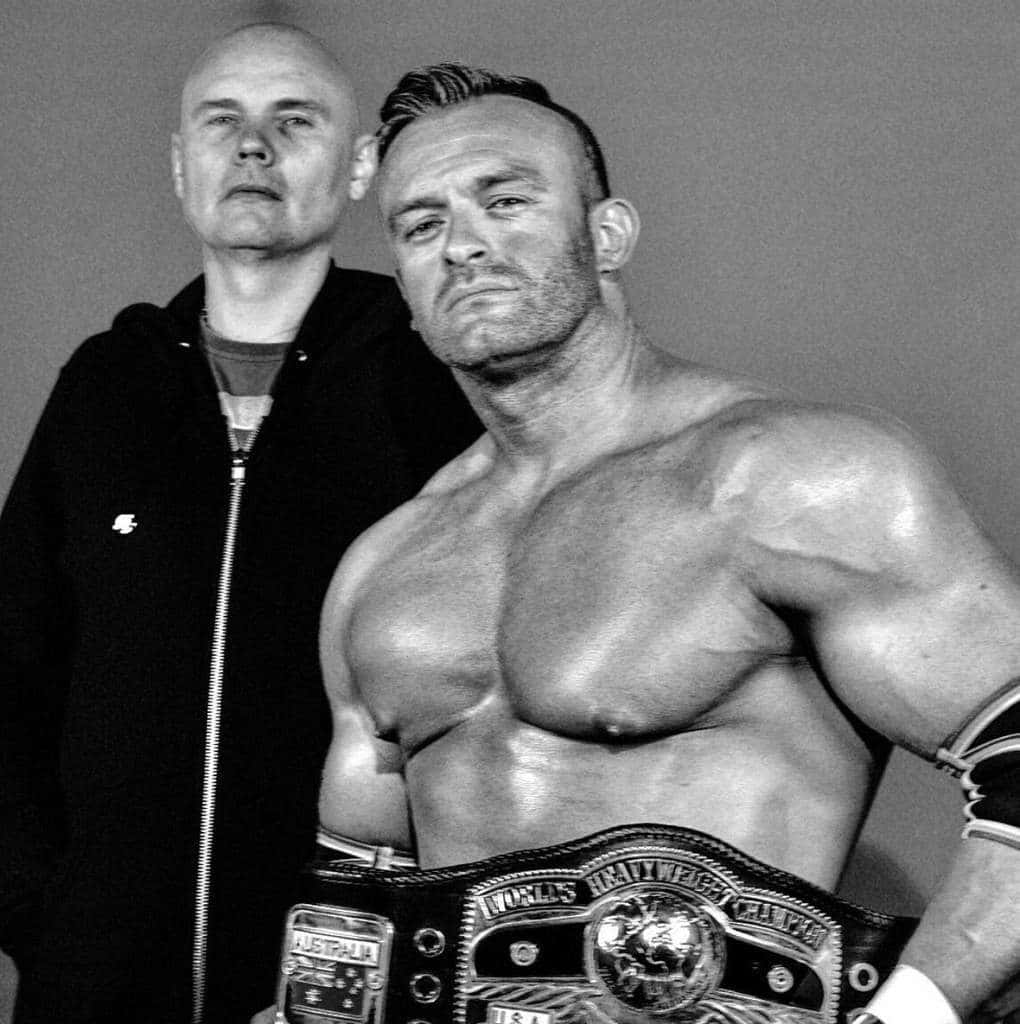 Nick Aldis Wrestling Champion Blackand White Background