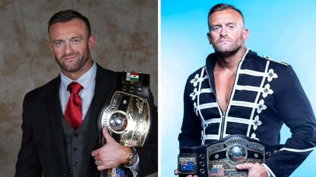 Nick Aldis Wrestling Champion Poses
