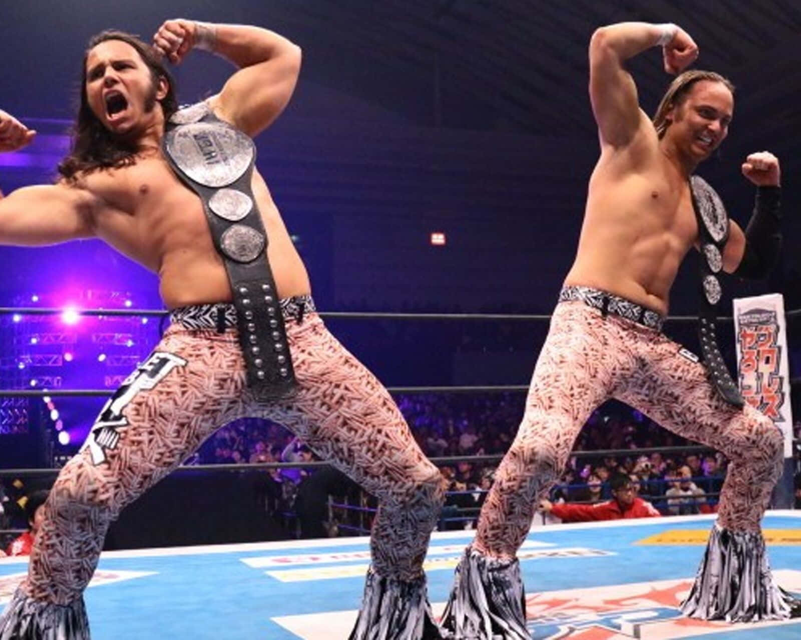 Nick And Matt Jackson Iwgp Championship Belts Background
