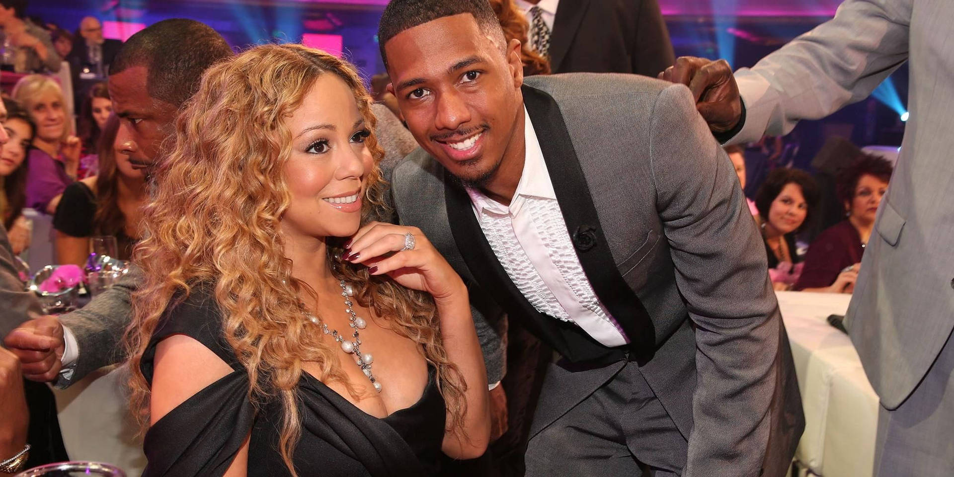 Nick Cannon With Mariah Carey Background