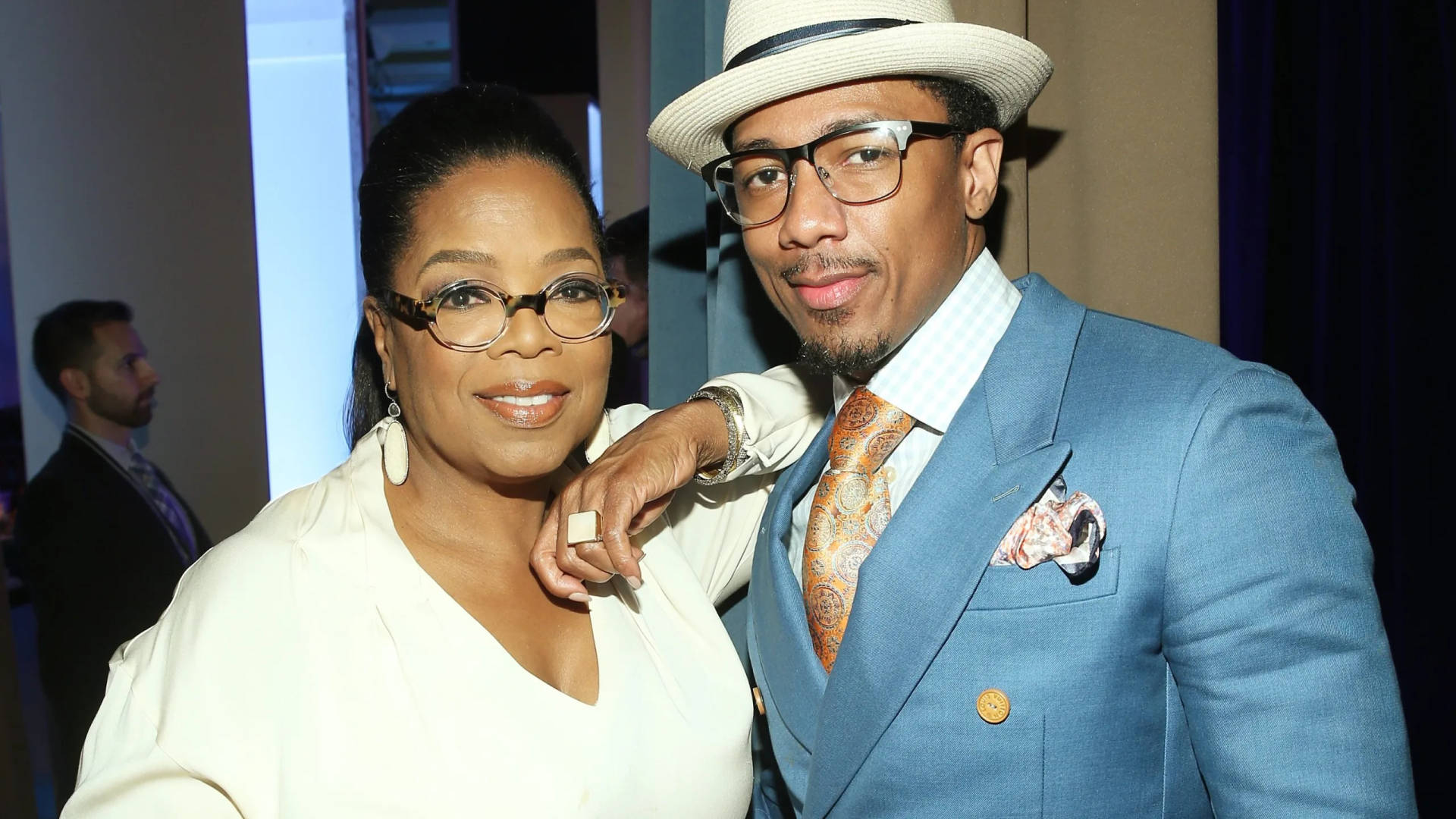 Nick Cannon With Oprah Background