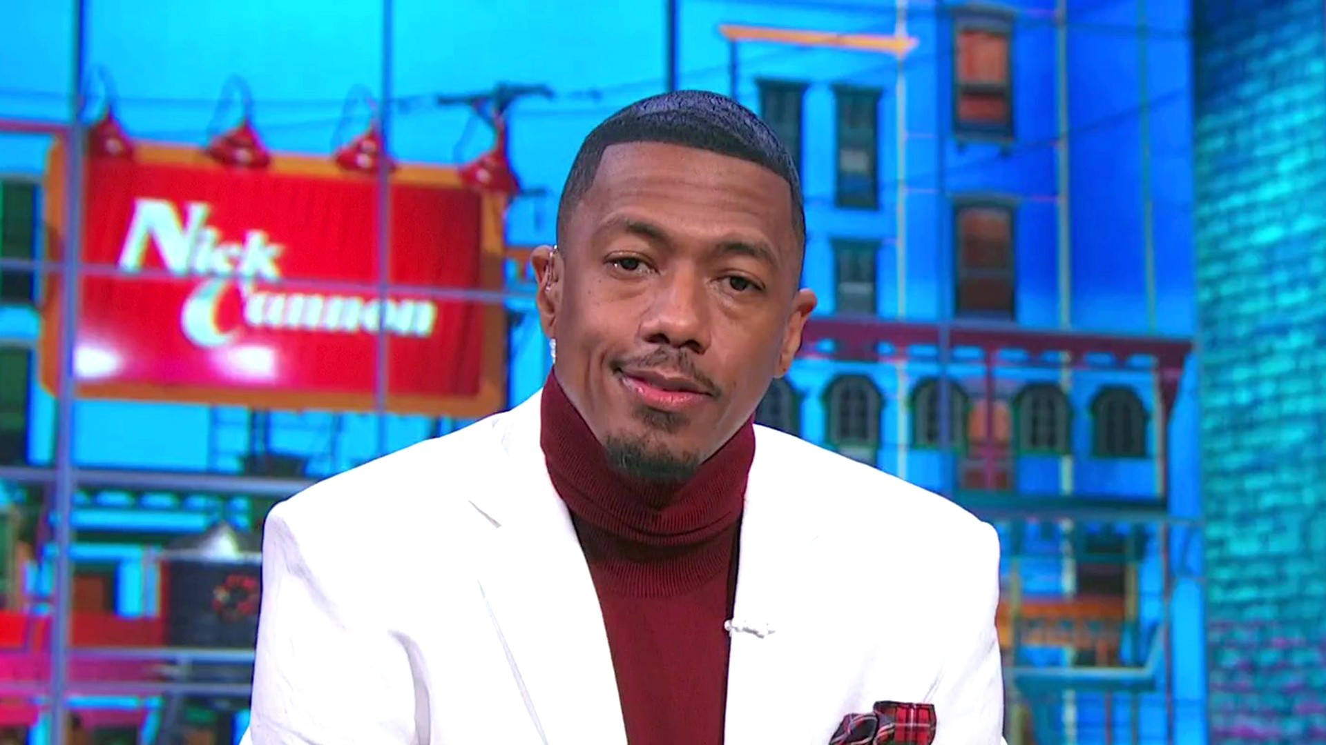 Nick Cannon With Turtleneck Background