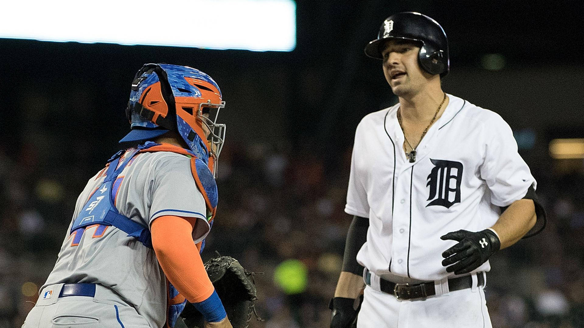 Nick Castellanos Approaches Another Player Background