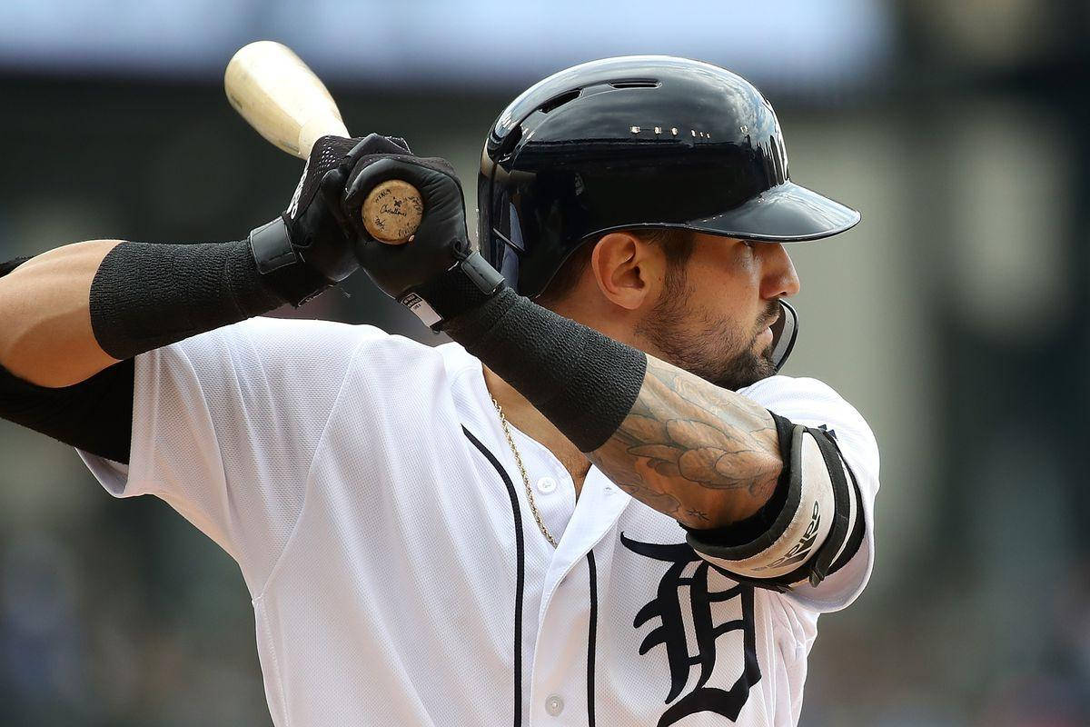 Nick Castellanos Bat Raised Background