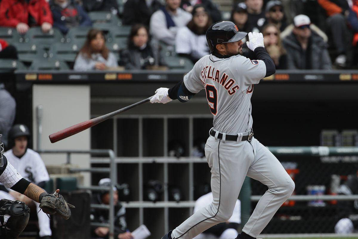 Nick Castellanos Makes A Mighty Swing Background