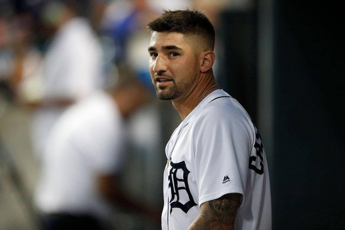 Nick Castellanos Smiling At The Camera Background