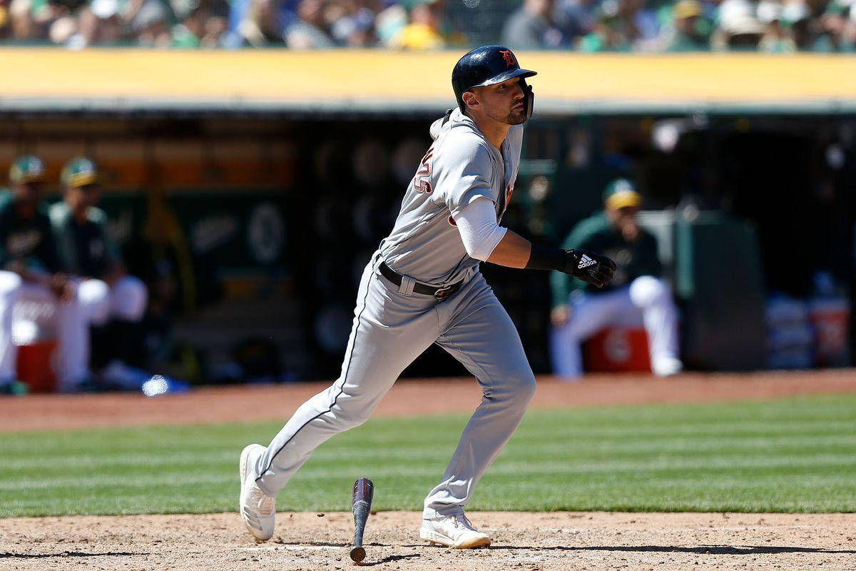 Nick Castellanos Sprinting To Base Background