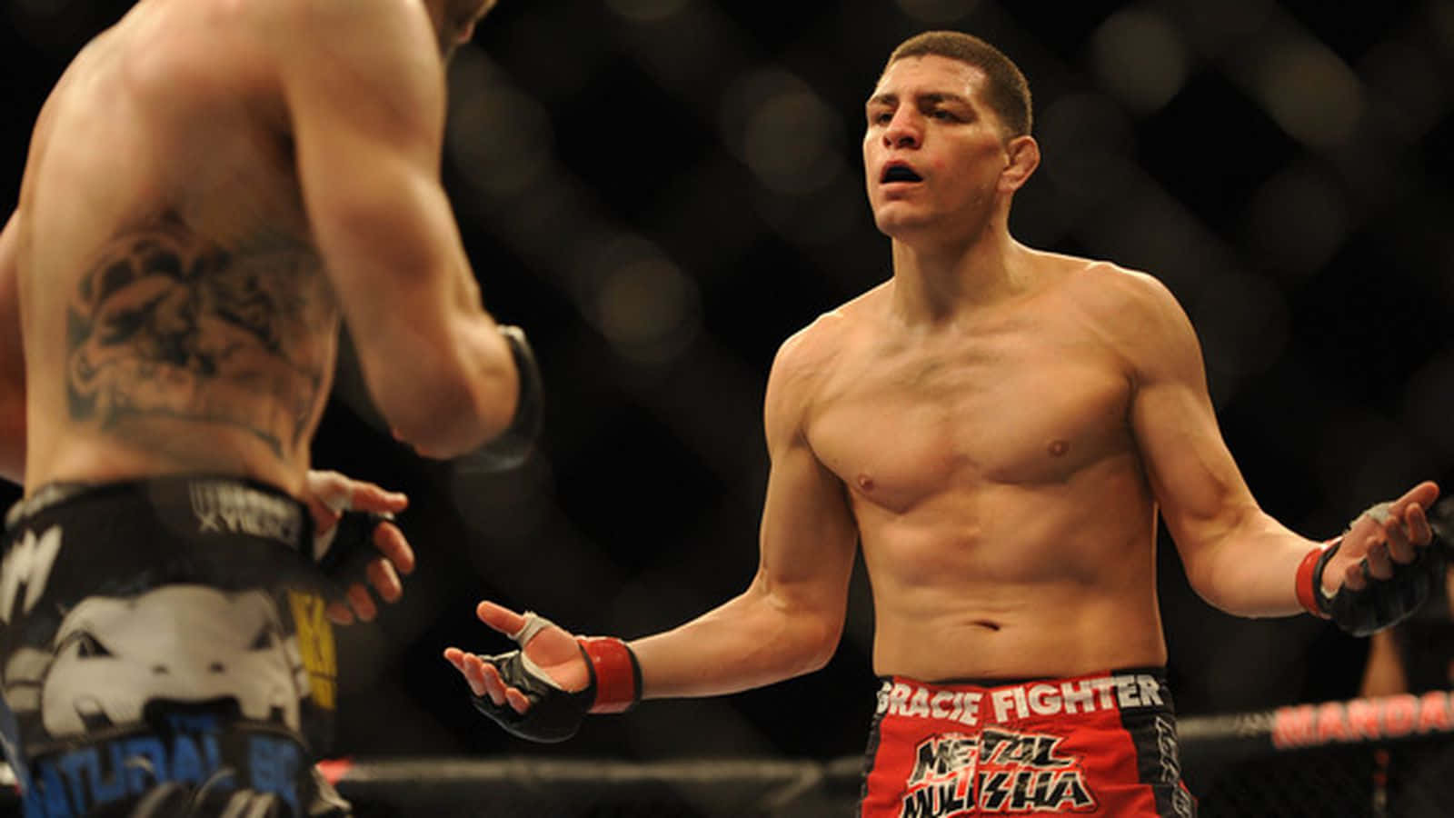 Nick Diaz Taunting His Opponent Background