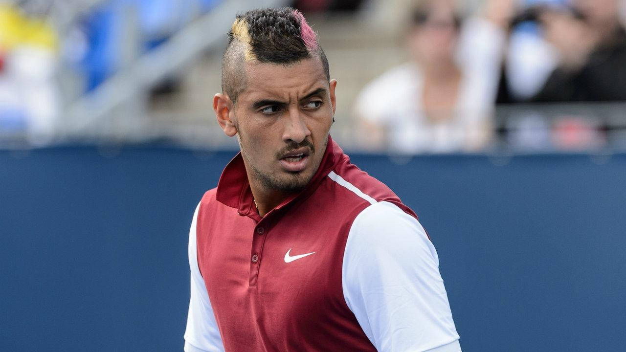 Nick Kyrgios With Dyed Mohawk Hair Background