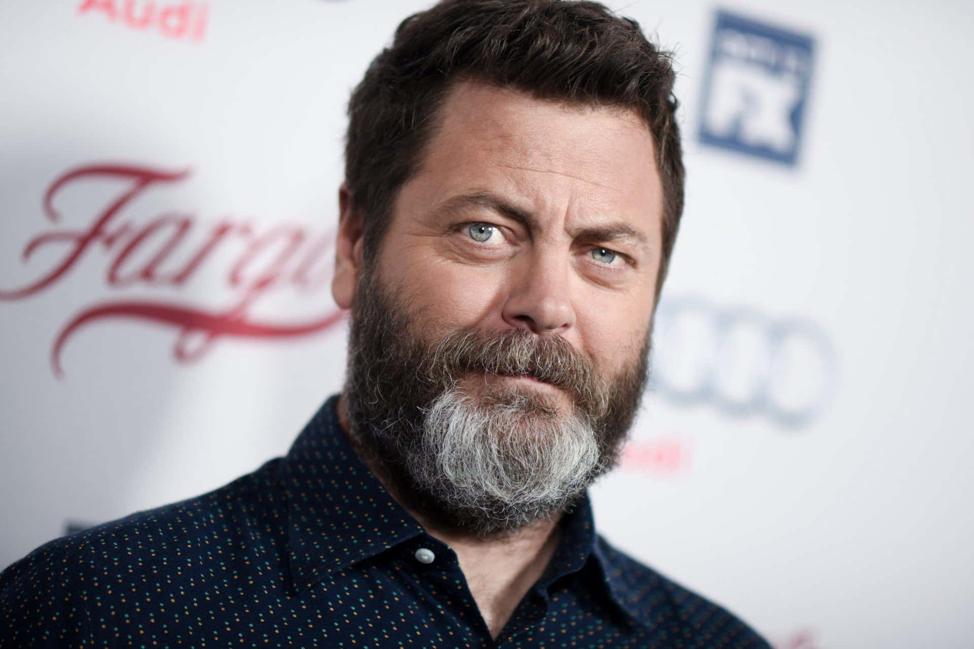 Nick Offerman In A Classic Pose Background