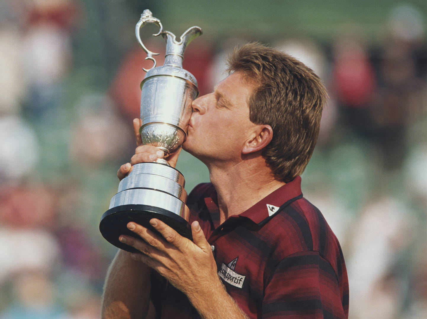 Nick Price Kissing Trophy Background