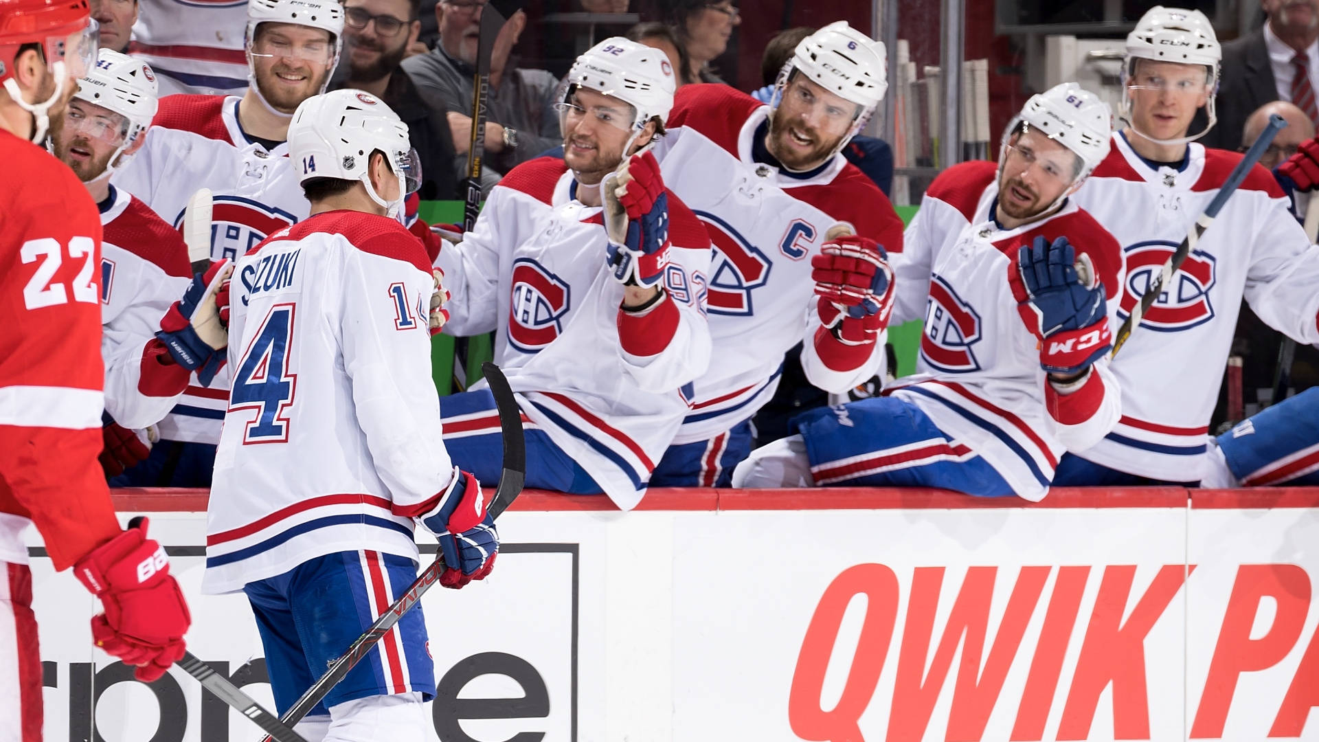 Nick Suzuki Montreal Canadiens Vs Detroit Red Wings