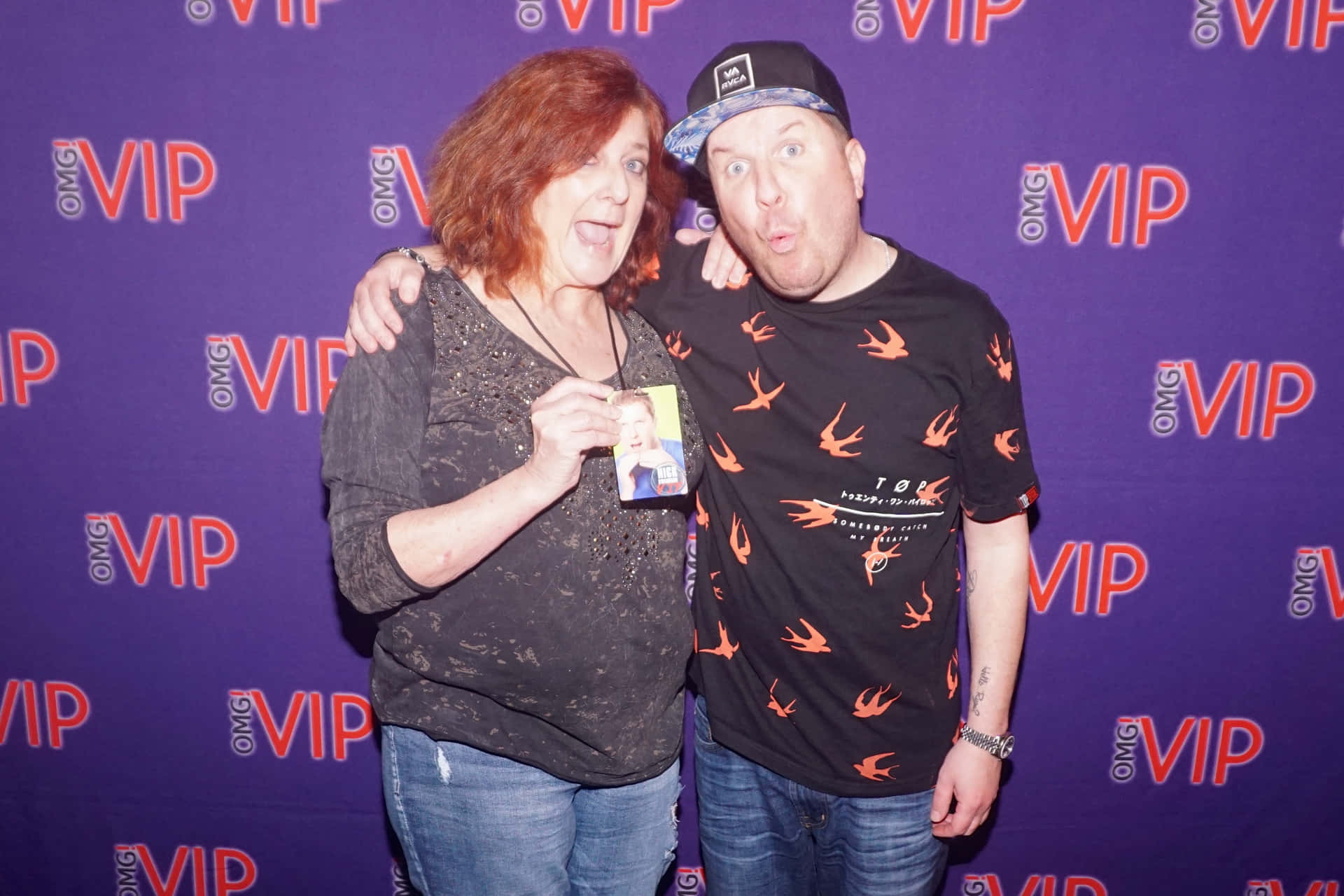 Nick Swardson Strikes An Iconic Pose In His Profession As A Comedian. Background