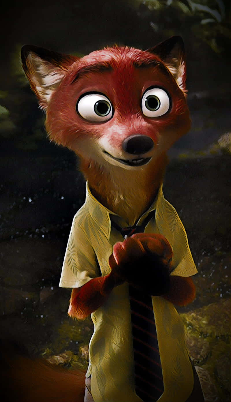 Nick Wilde Charming Smile Background