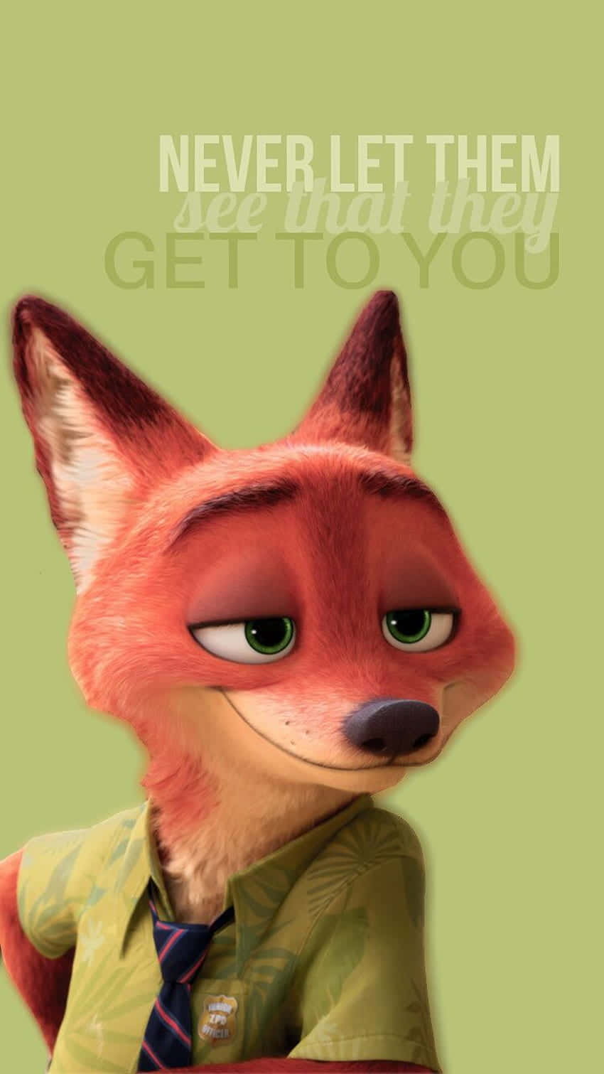 Nick Wilde Motivational Quote Background