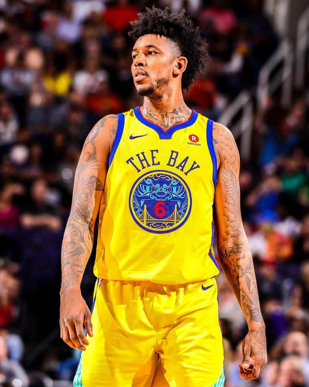 Nick Young Wearing The Bay Uniform Background