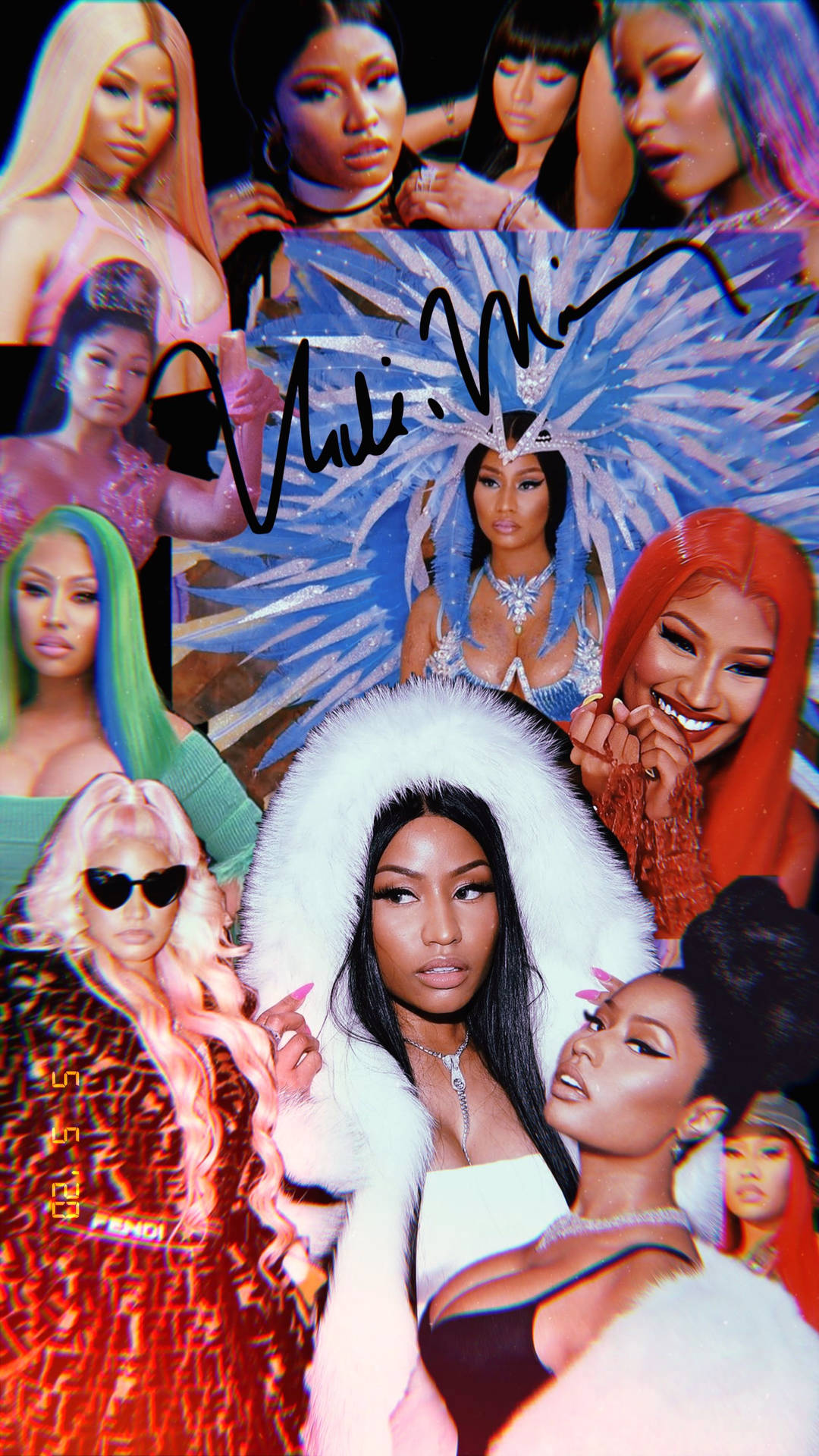 Nicki Minaj Autograph Image Background