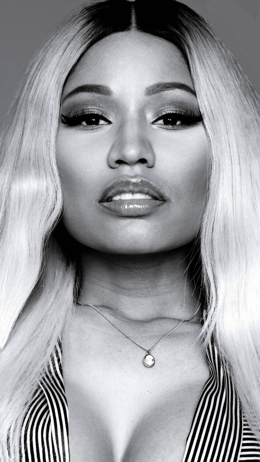 Nicki Minaj Black And White Image Background