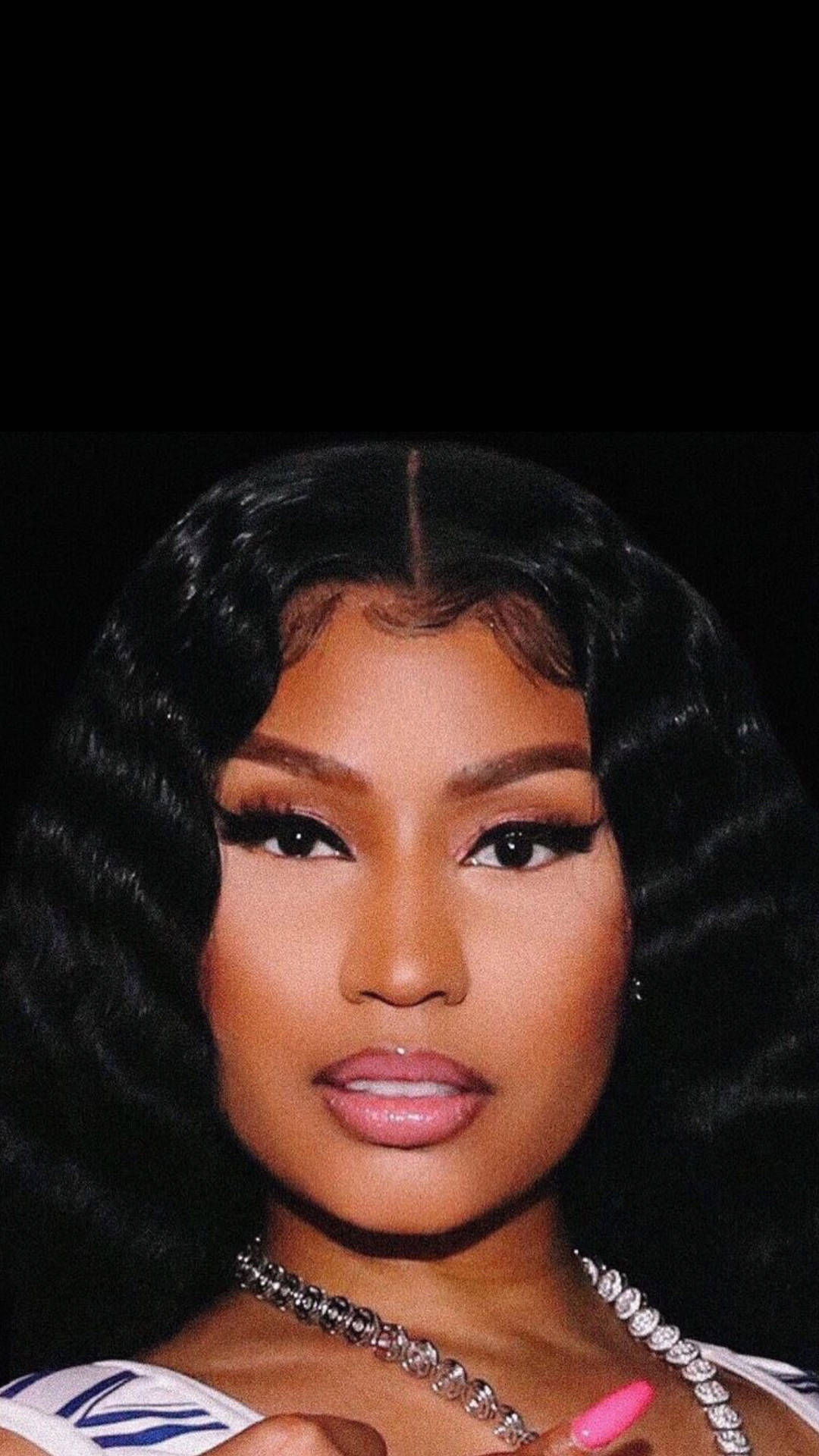 Nicki Minaj Close-up Image Background