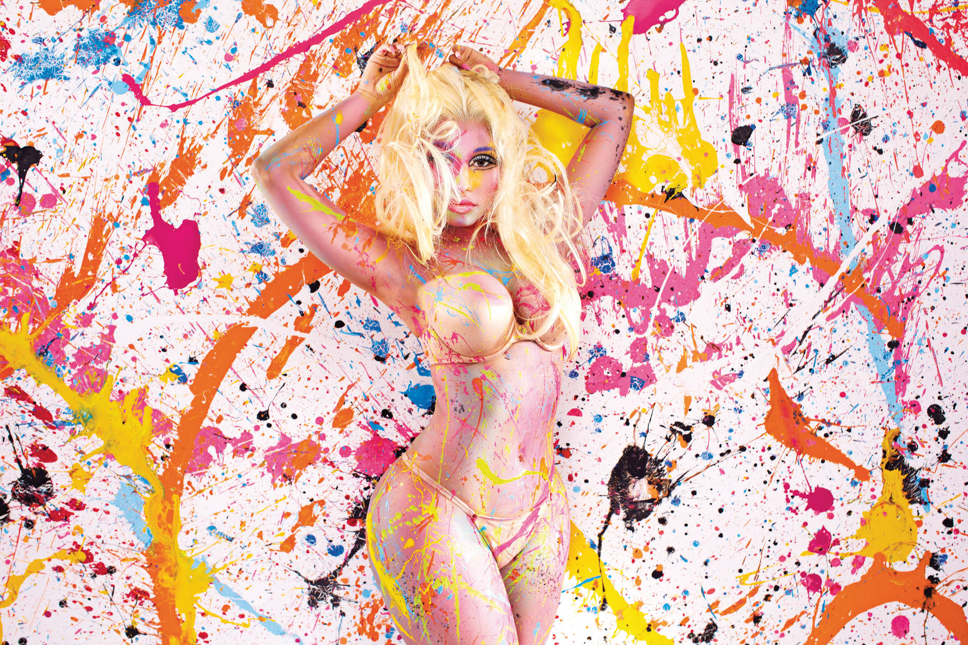 Nicki Minaj Hd Paint Splatter Background