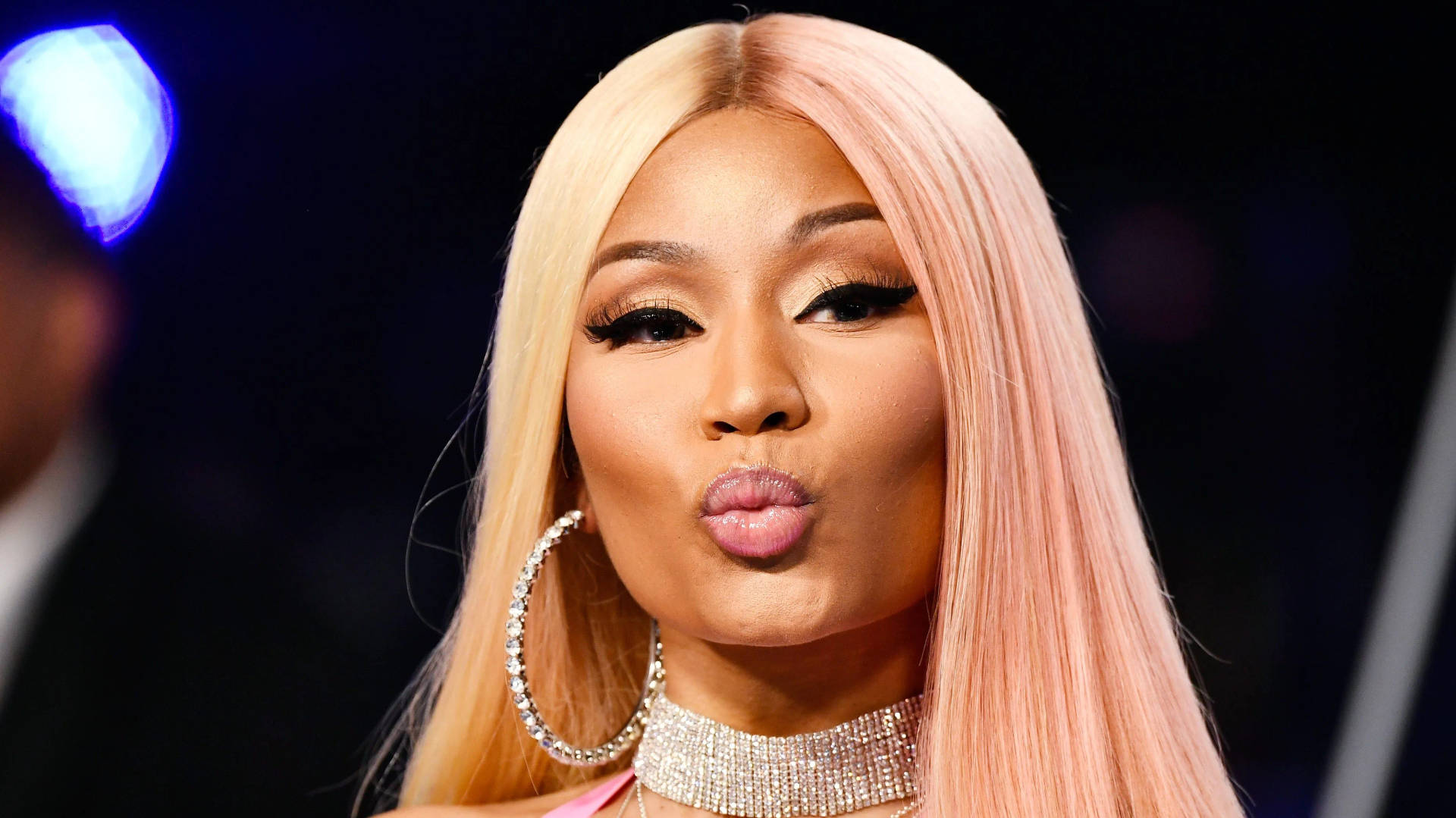 Nicki Minaj Hd Puckered Lips Background