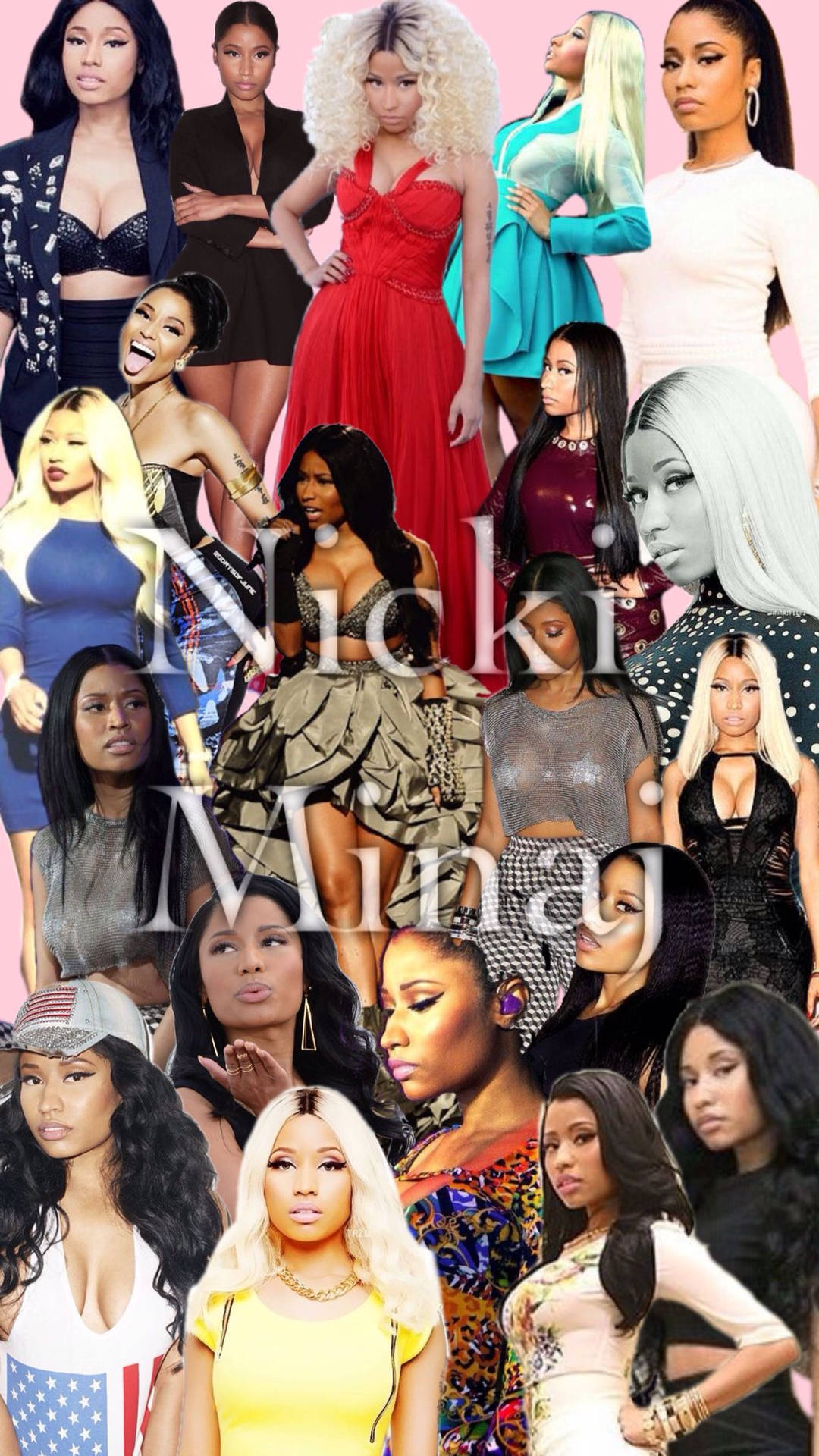 Nicki Minaj Mosaic Image Background