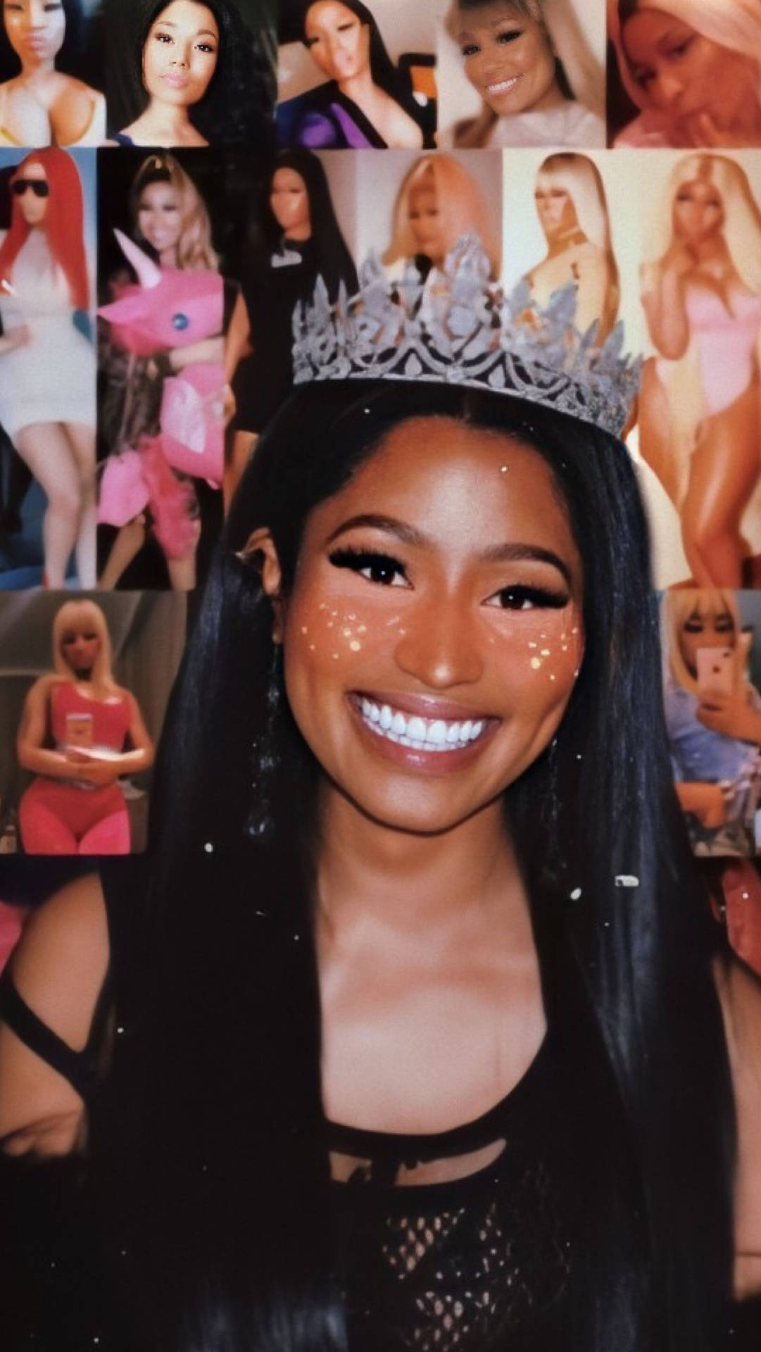 Nicki Minaj With Crown Background