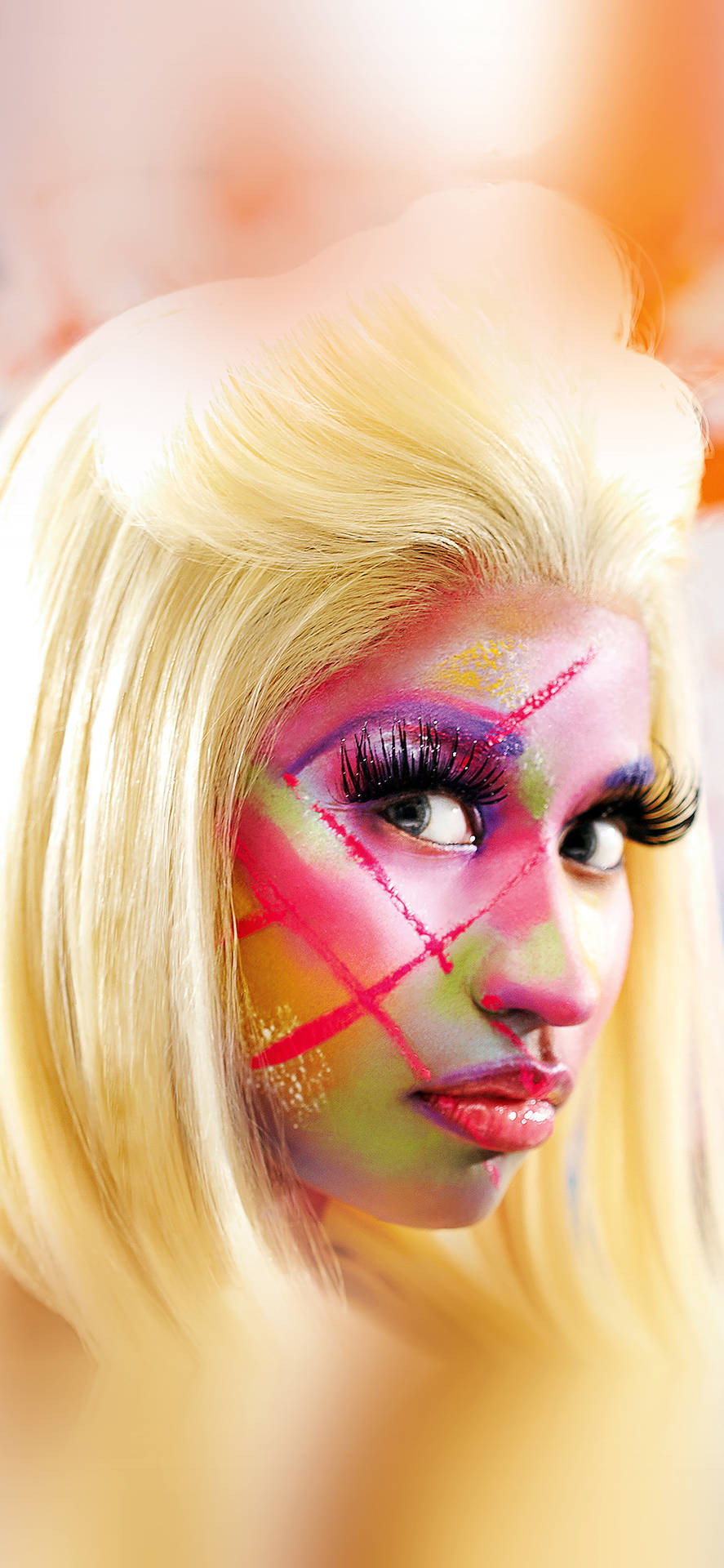 Nicki Minaj With Face Paint Background