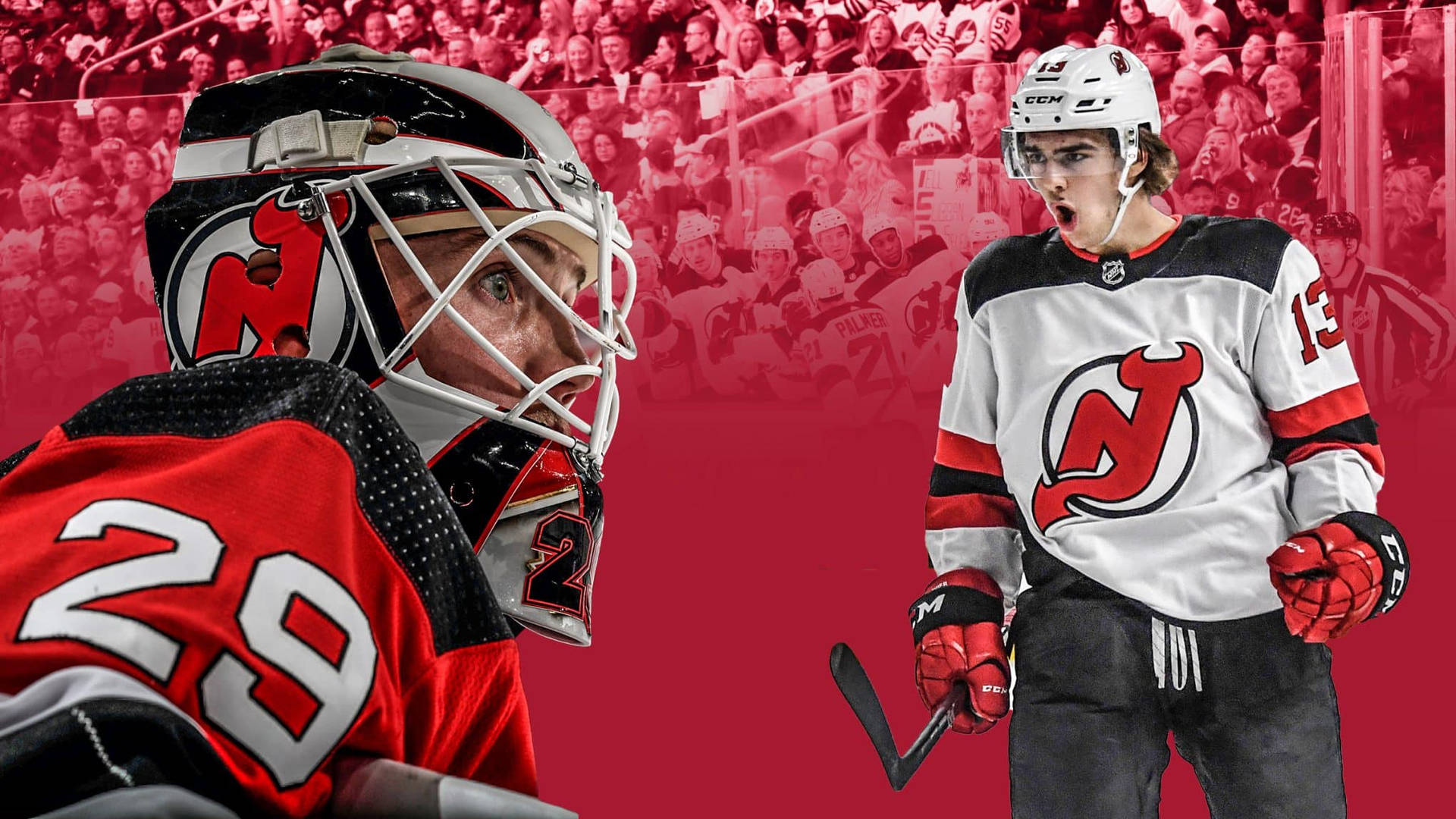 Nico Hischier And Mackenzie Blackwood Background