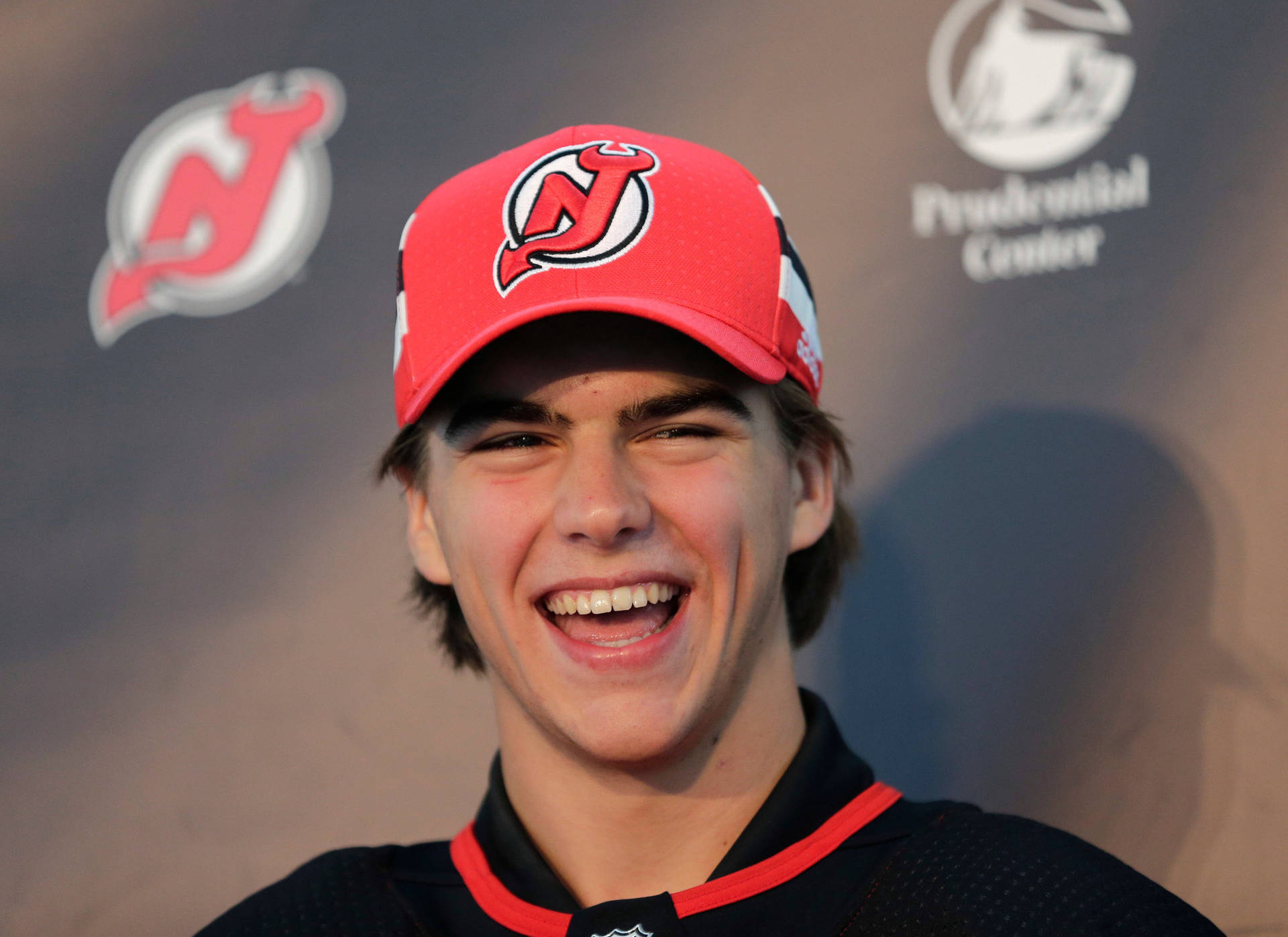 Nico Hischier In Conference Background