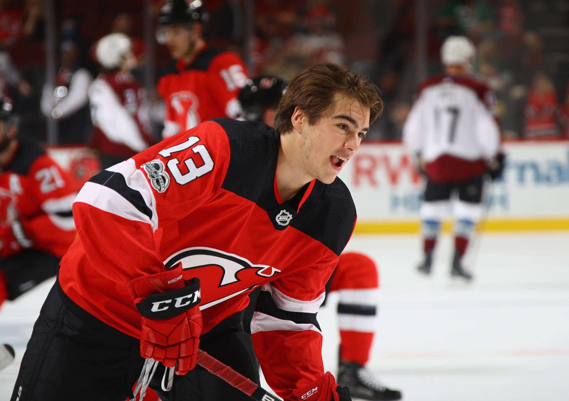 Nico Hischier No Helmet Background