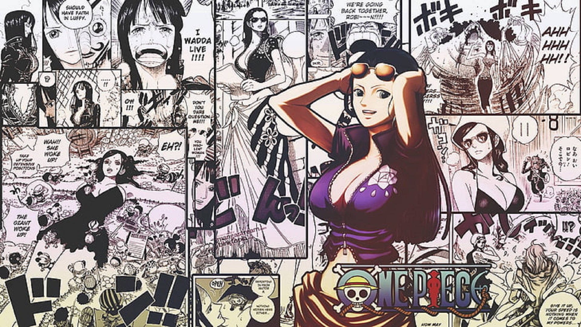 Nico Robin Manga Panel Background