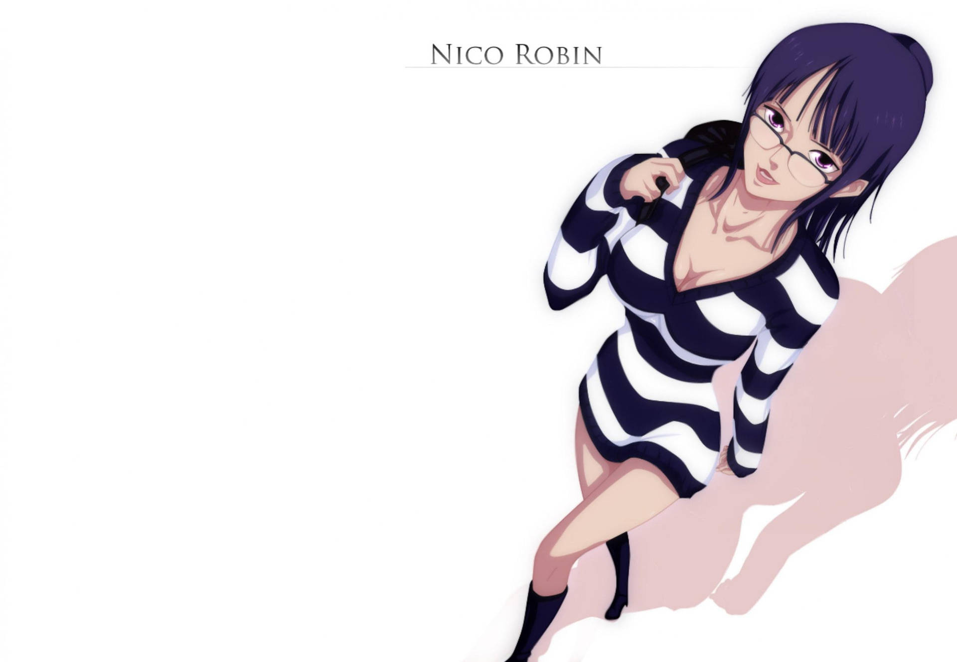 Nico Robin One Piece Striped Dress Background