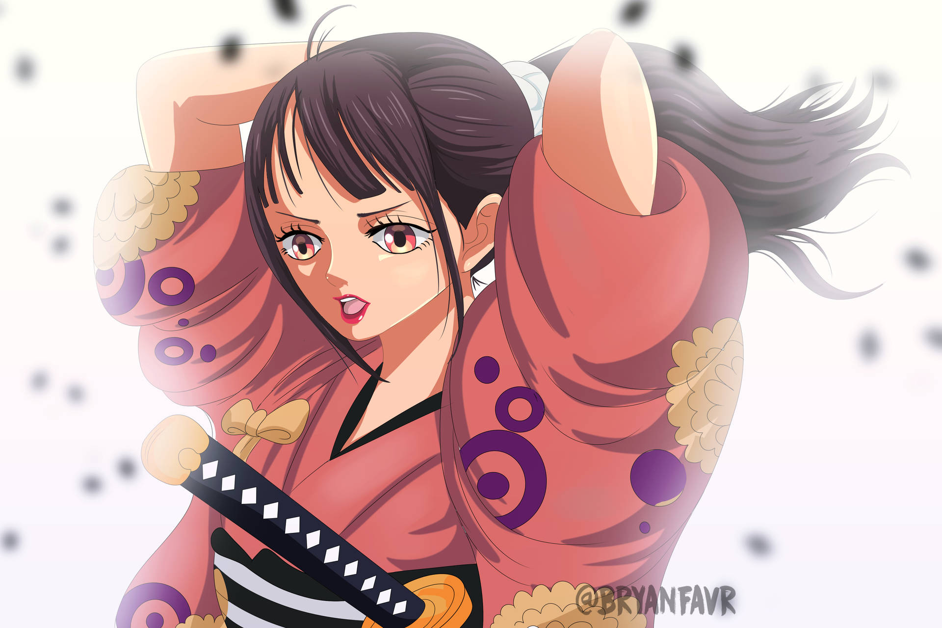 Nico Robin One Piece Wano 4k Fanart Background