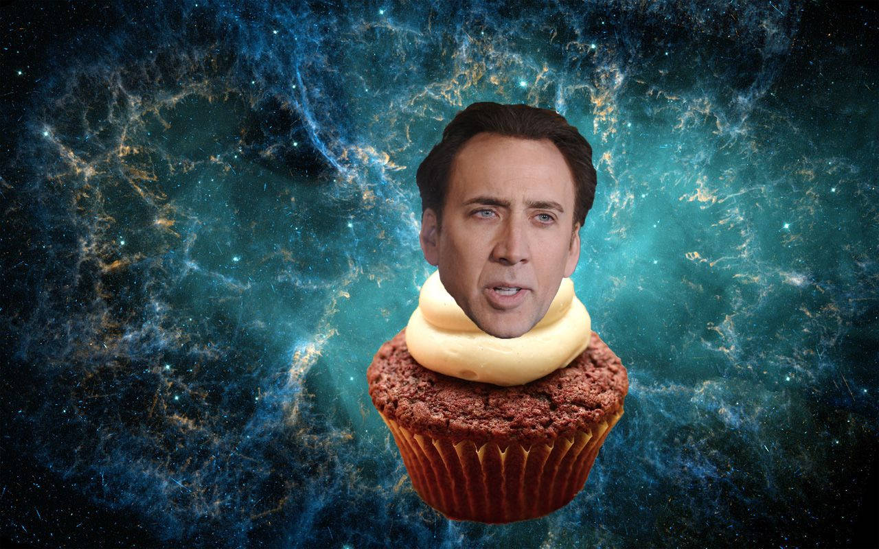 Nicolas Cage Cupcake Meme Background