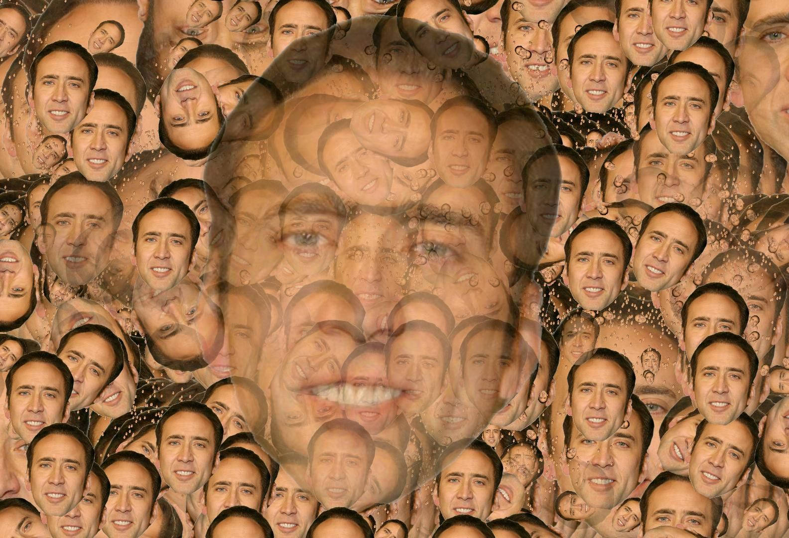 Nicolas Cage Face Pattern Background