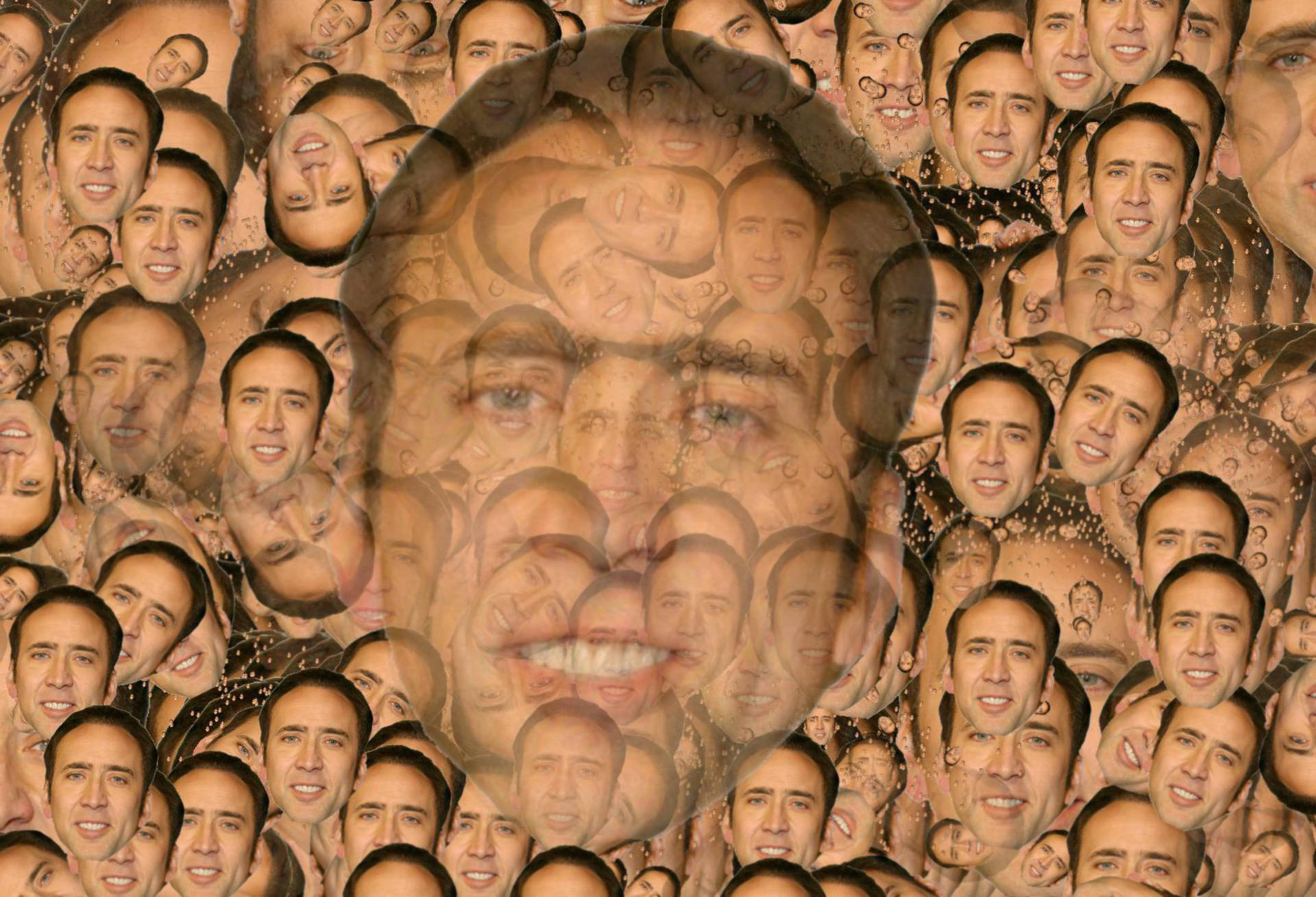 Nicolas Cage Meme Face Pattern Background