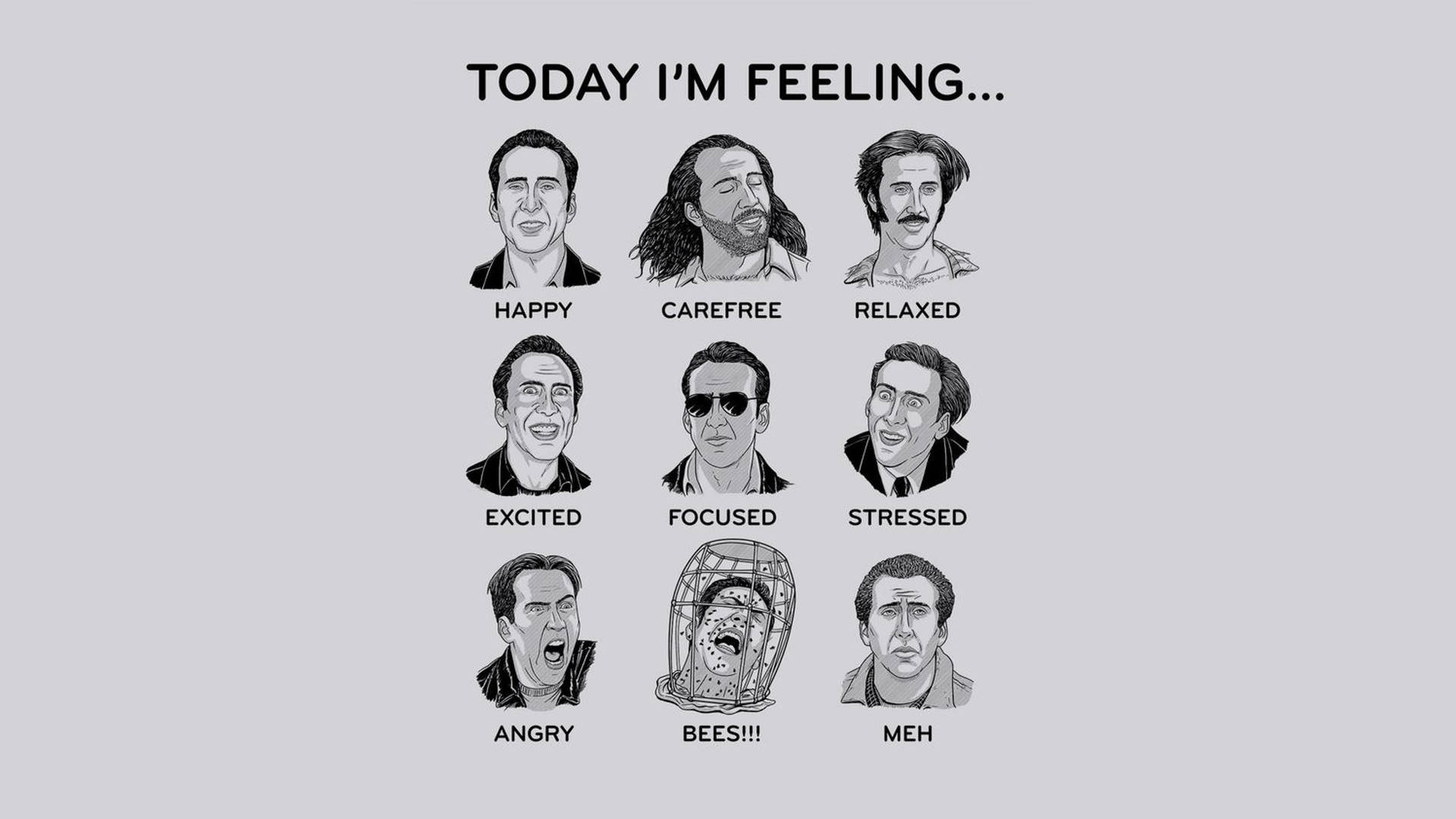 Nicolas Cage Meme Of Feelings Background
