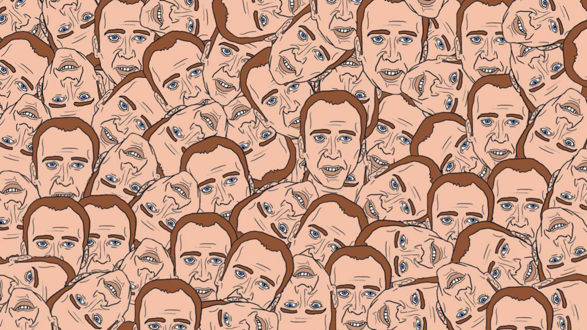 Nicolas Cage Meme Vector Art Background