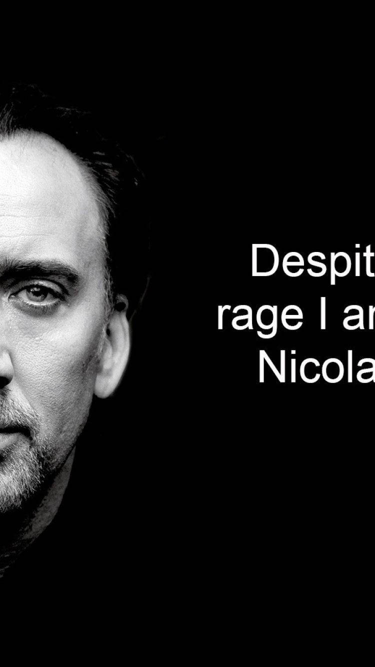Nicolas Cage Quotes Background