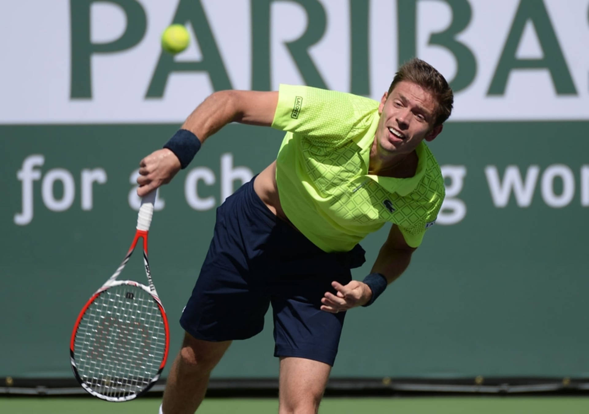 Nicolas Mahut Bending Forward Background